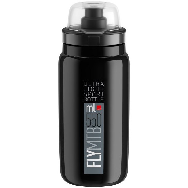 BOTTLE FLY MTB BLACK 550 ML LOGO GREY