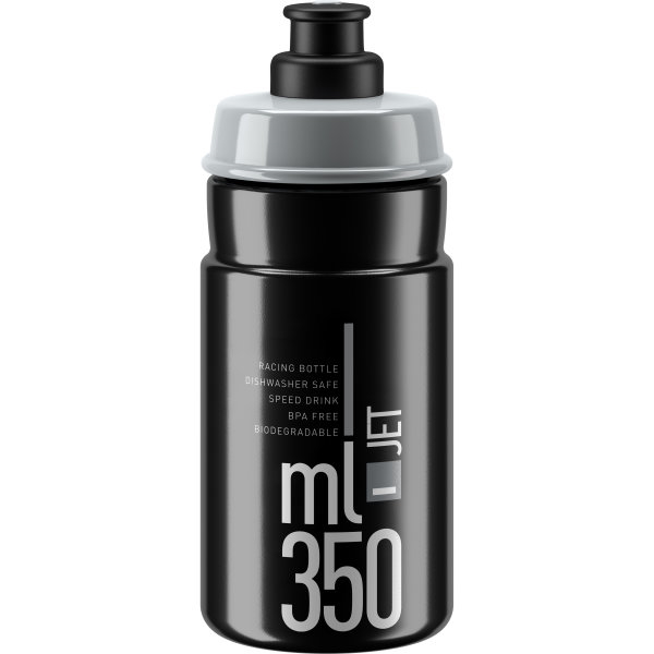 BOTTLE JET BLACK 350 ML LOGO GREY