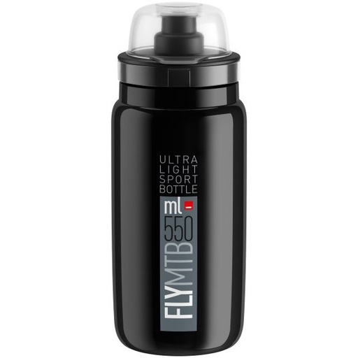 [1604311] BOTTLE FLY MTB BLACK 550 ML LOGO GREY