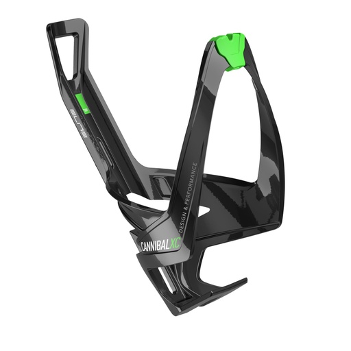 [175003] "BOTTLE CAGE CANNIBAL XC BLACK GLOSSY GRAPHIC GREEN"